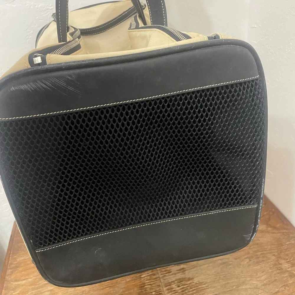 Coach Black and Tan Pet Bag